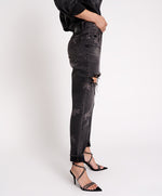 High rise jeans with The Bower 1982's print