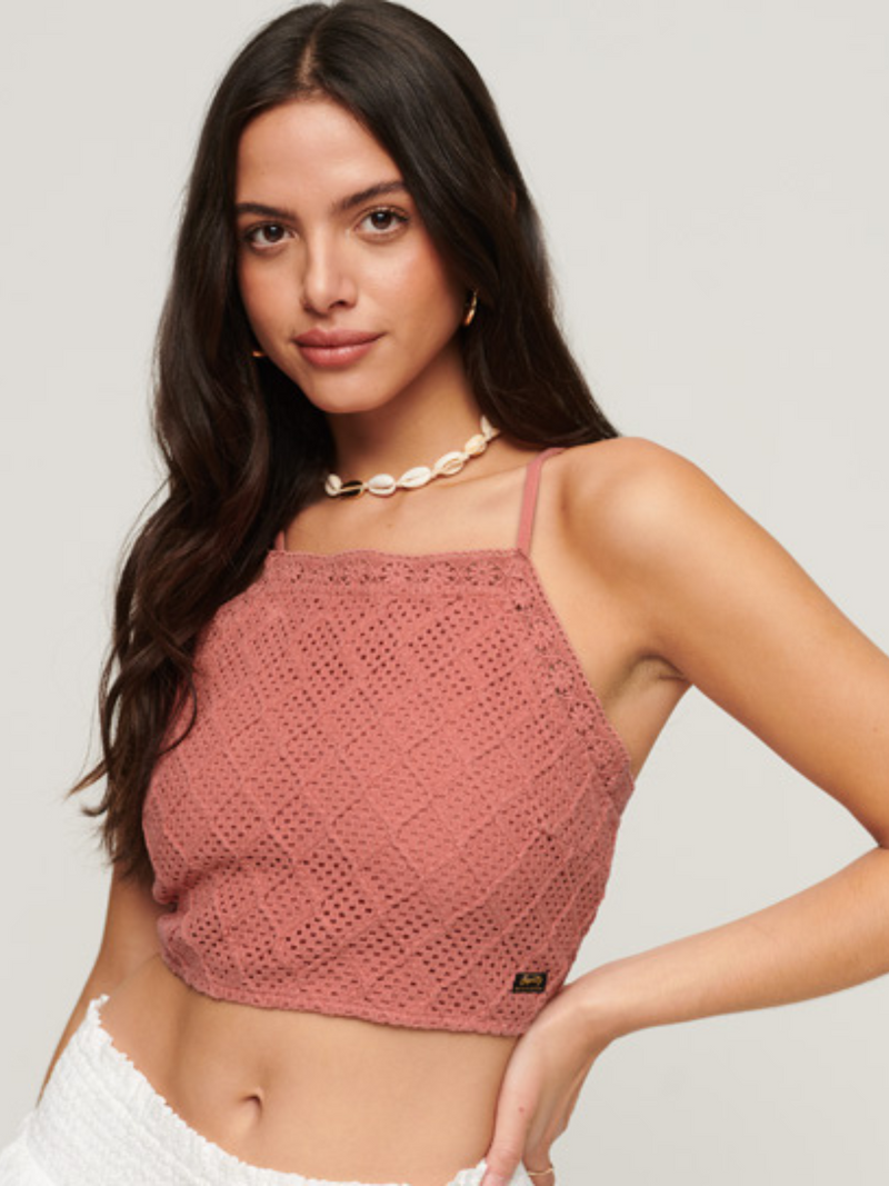 Crochet cropped τοπ