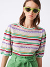 PANACA κοντομάνικη crochet μπλούζα