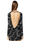 Mini φόρεμα με ανοιχτή πλάτη και print Versace Jeans Couture