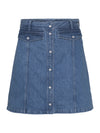 Denim skirt with buttons