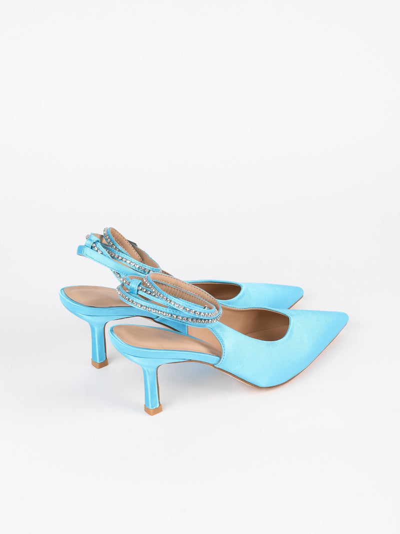 Embellished slingback heels