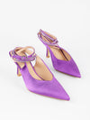 Embellished slingback heels