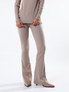 Ribbed flare trousers