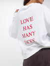 Crewneck sweatshirt with print at the back