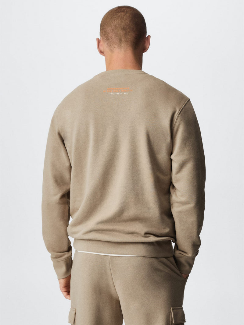 Crewneck sweatshirt with logo-print