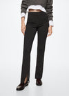 Tailored pants with side-slit