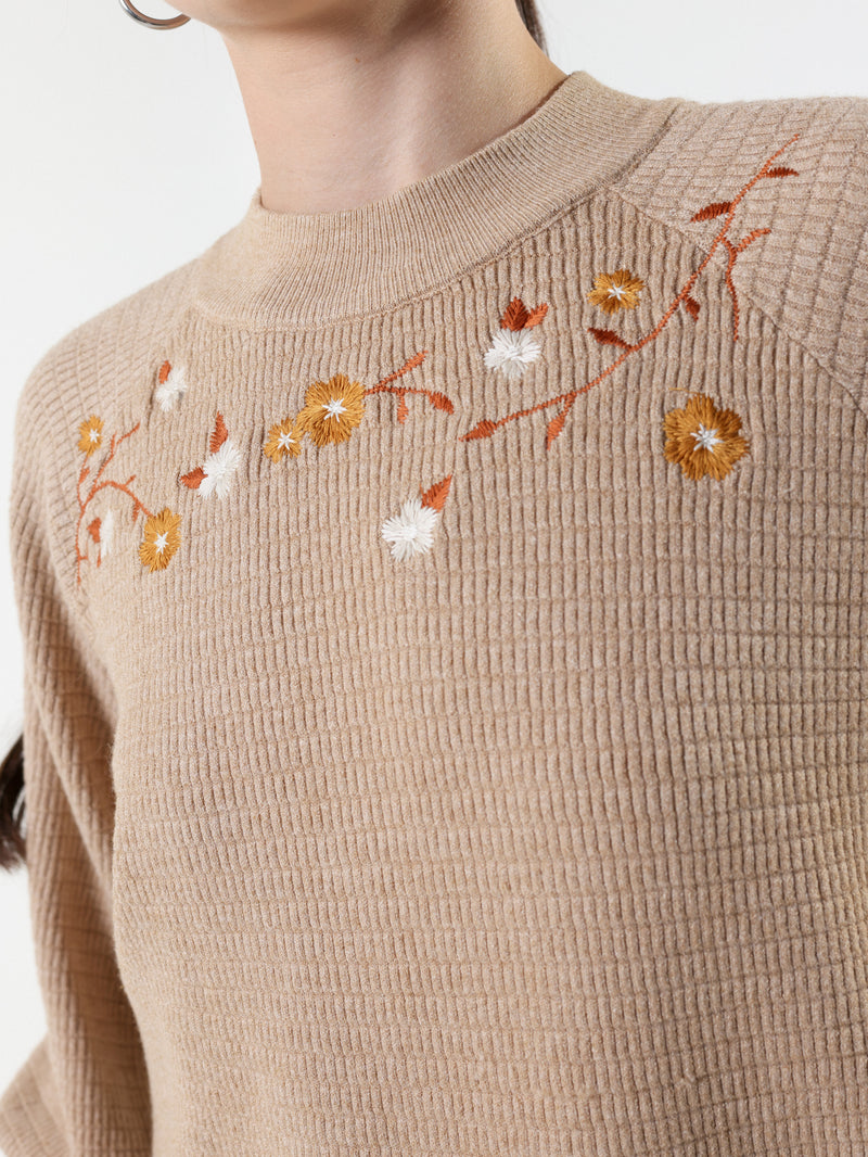 Sweater with embroidery