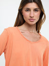 Long-sleeve t-shirt with v-neck