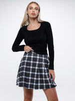 Mini plaid skirt