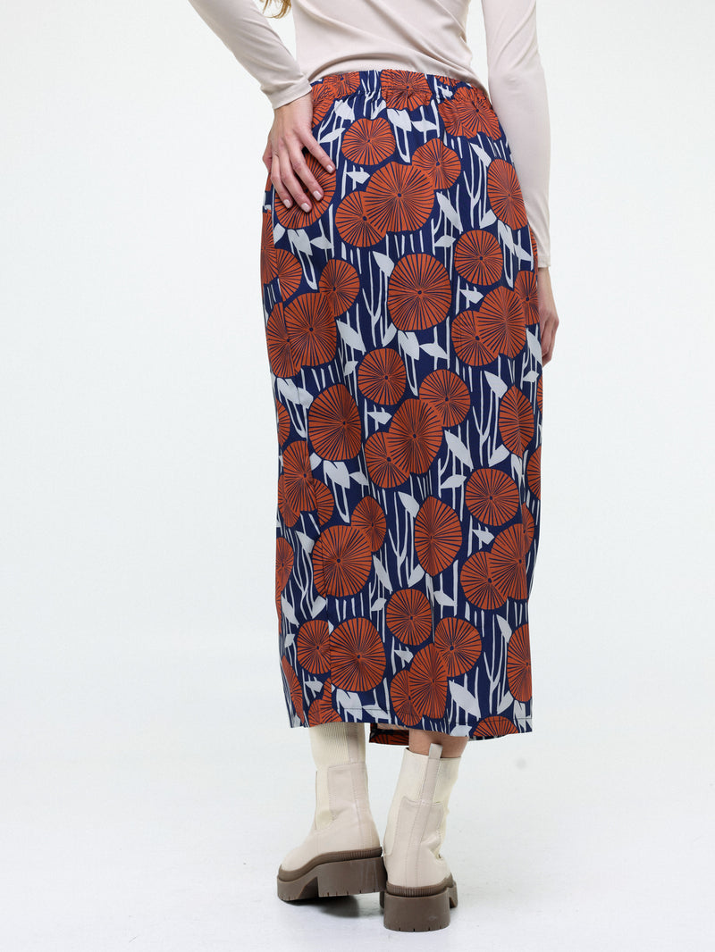 Midi printed skirt 