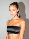 Strapless cropped top