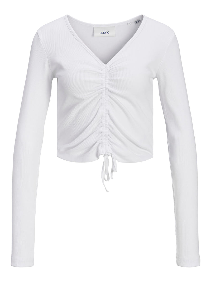 Cropped long sleeve top
