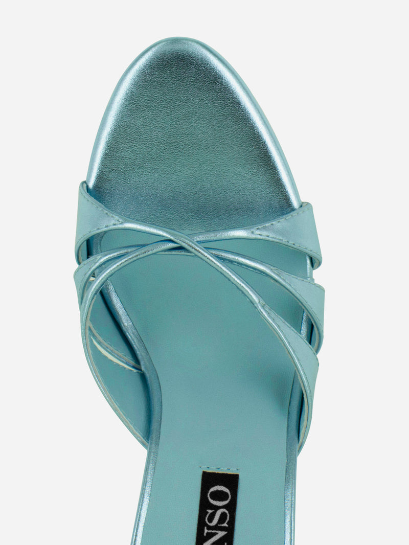 Metalized heeled sandals Kashaya