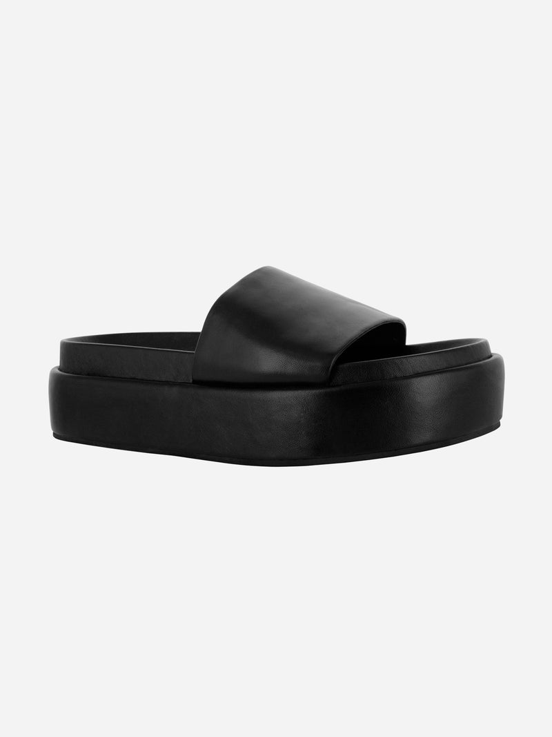 Leather slippers with platform  Wylde