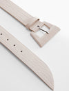 Belt with geometric buckle