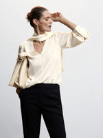 Blouse with bow
