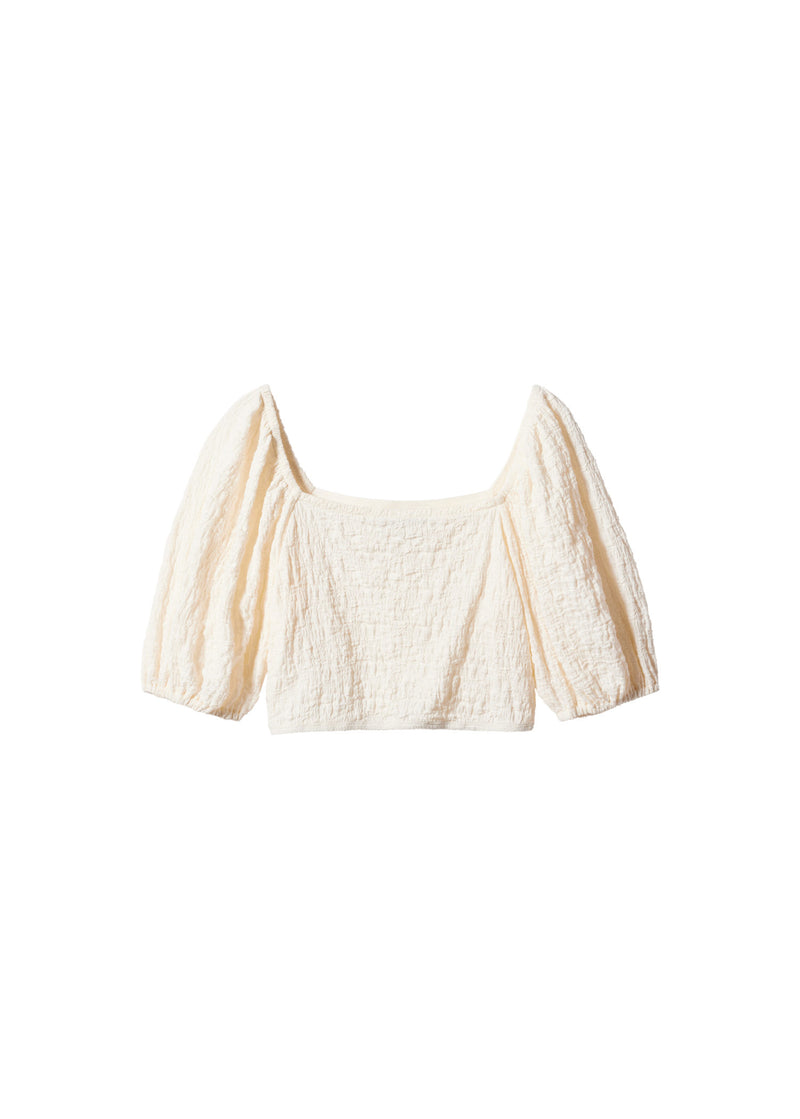 Cropped top textured