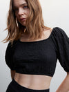 Cropped top textured