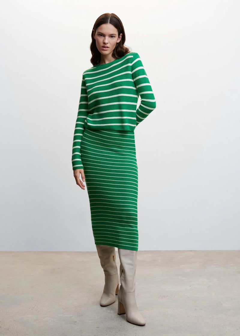Striped sweater skirt