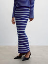 Knitted striped skirt