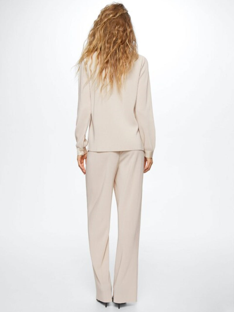 Trouser with textured stripes