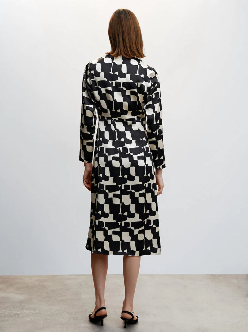 Midi dress with print