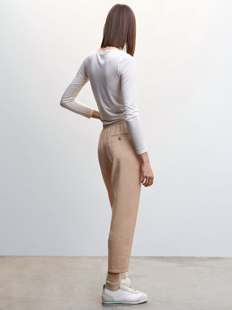 Παντελόνι μοντάλ με ελαστική μέση