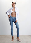 Cropped skinny τζιν παντελόνι