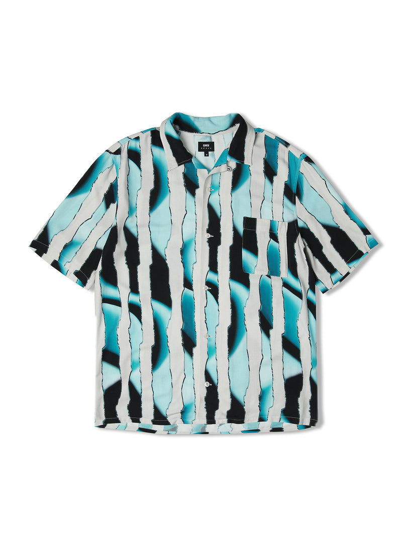 Κοντομάνικο πουκάμισο με print Multidimensional stripes