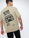 T-shirt με τύπωμα στην πλάτη Retro radio